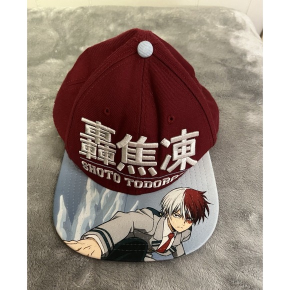 Other - My Hero Academia Shoto Todoroki Adjustable Baseball Cap Hat One Size Red/Blue